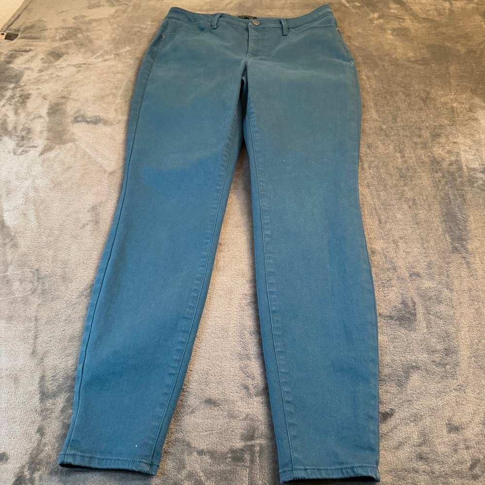 Talbots Jegging Pants Womens Size 8 Teal Blue Stretch Skinny Casual